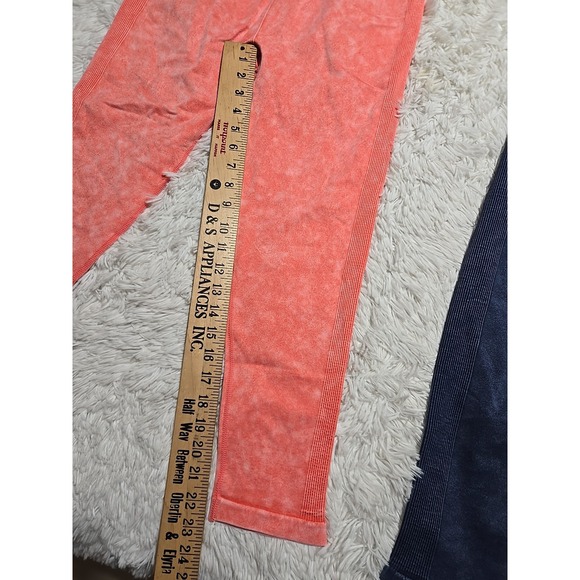 Lot NOBO/No Boundaries High Rise Crop Seamless Leggings Pink/Coral Blue XXL NWT - Picture 2 of 12